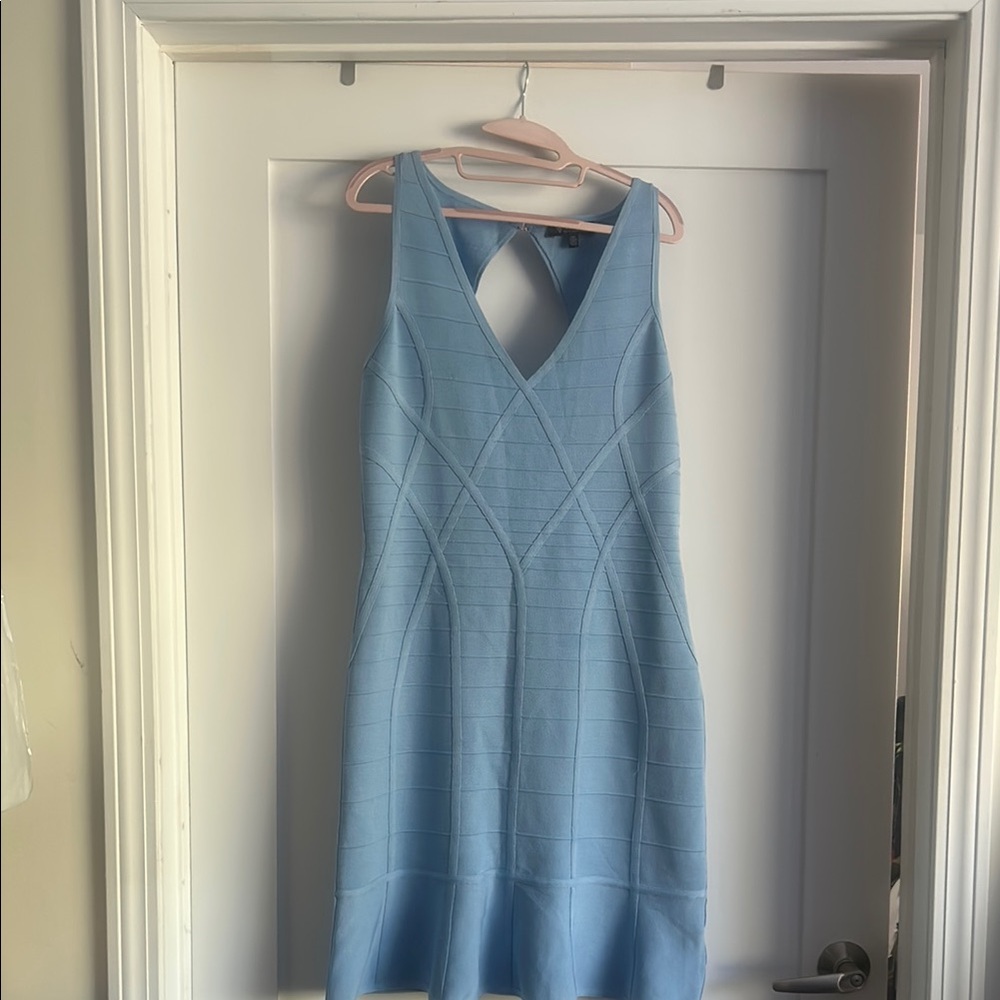 Elegant Blue Sleeveless Dress
